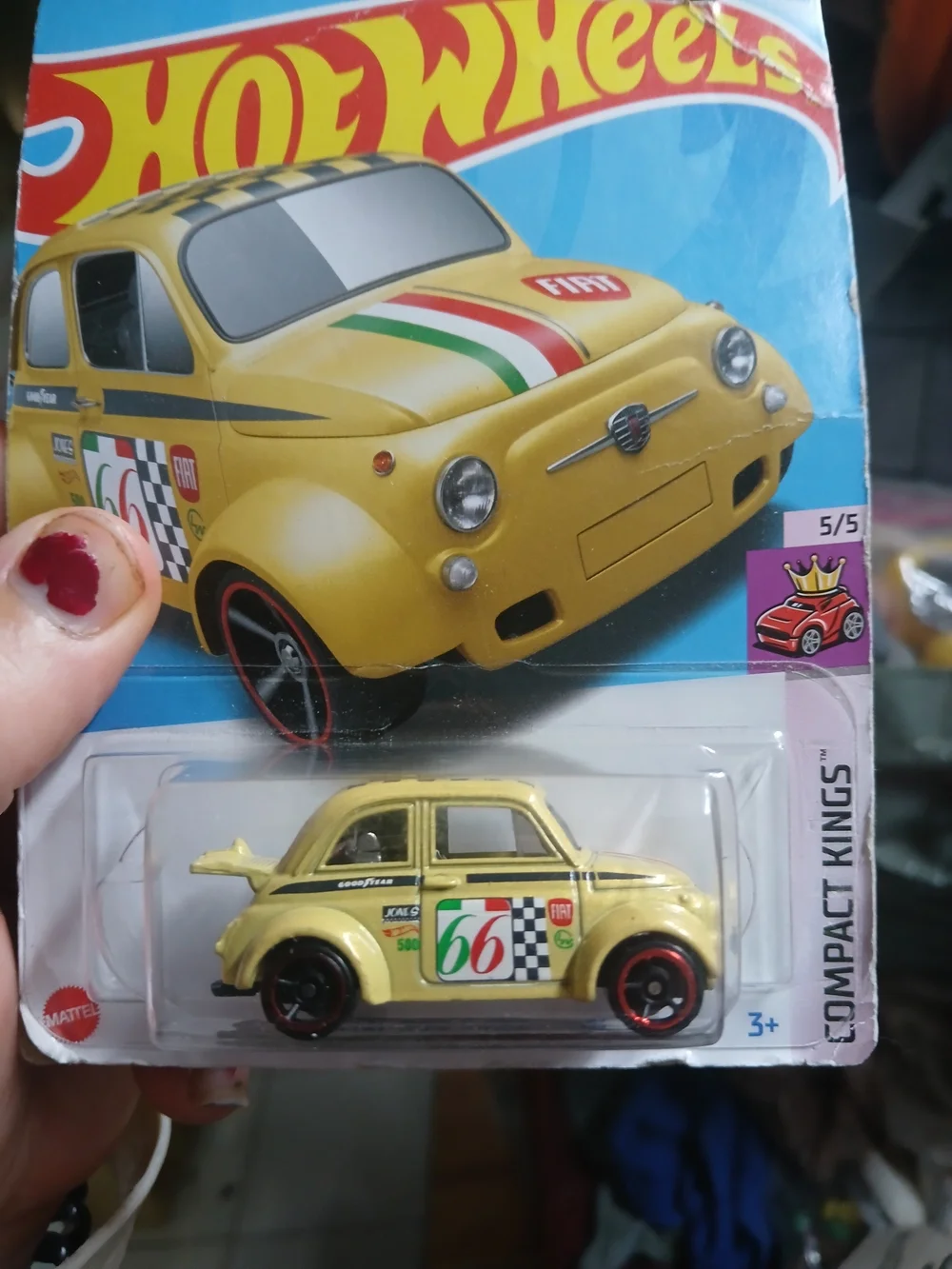 the Hot Wheels '60s Fiat 500D Modificado from the Compact Kings series (5/5, col